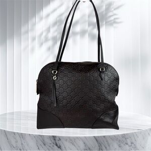 Gucci Bree Dome Leather Shoulder Bag